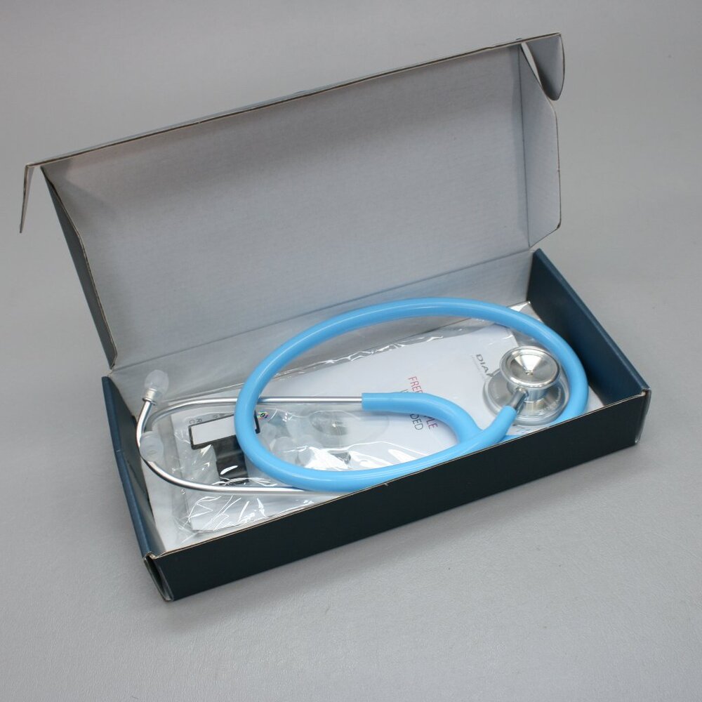 MDF Instruments Acoustica Stethoscope Pastel Blue Babe Dual Head Adult MDF 747XP